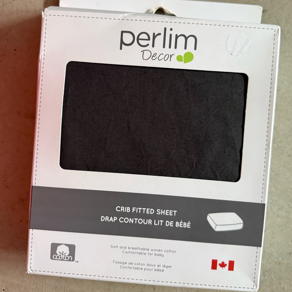 Black fitted crib sheet NEW